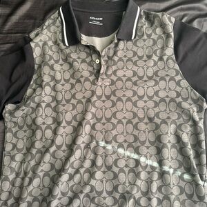 Coach Men's Gray Polo Shirt